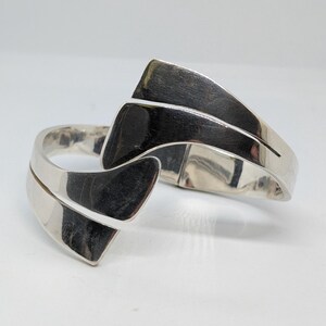 Taxco Hinged Clamper Sterling Bracelet 64g