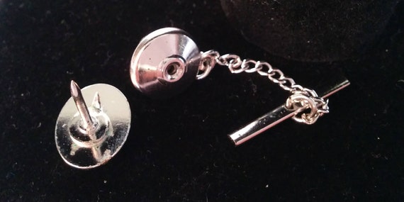 小物 50's style locket tie pin Vintage Sterling Silver Pin With Attached Locket - Etsy