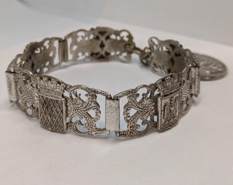 【ヴィンテージ】フランス・パリ スーヴェニールブレスレット FILIGRANE ヴィンテージ】フランス・パリ スーヴェニールブレスレット