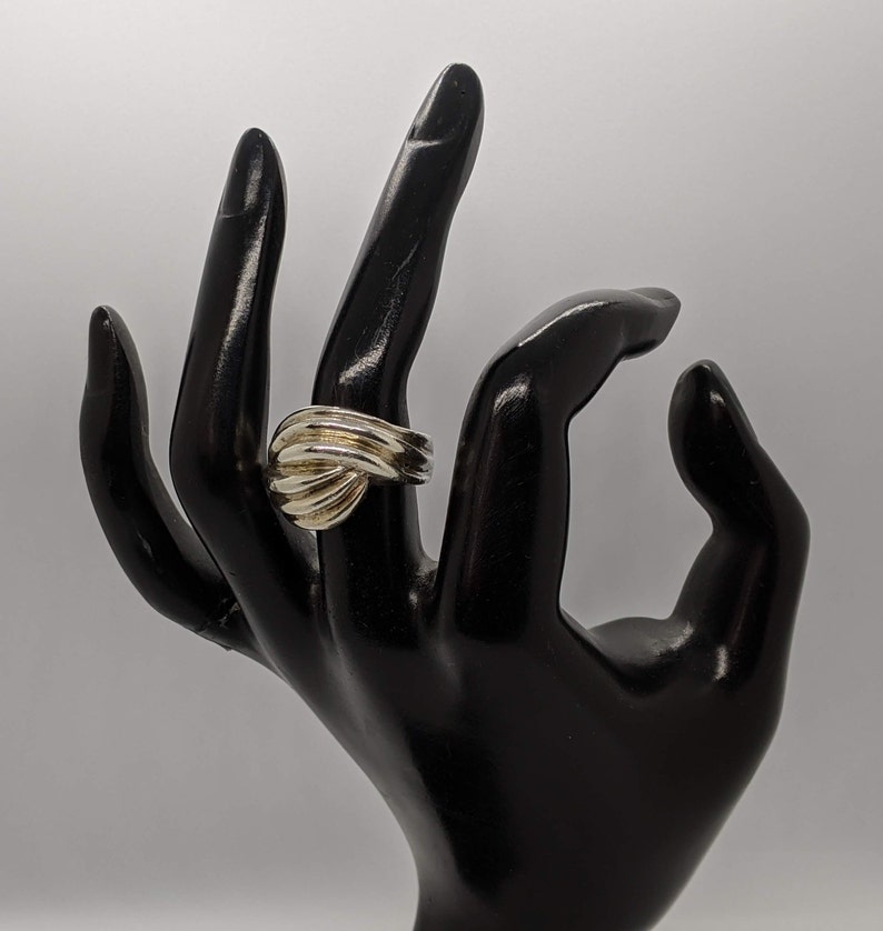 Vintage Chunky Sterling Silver Ring Size 8.25