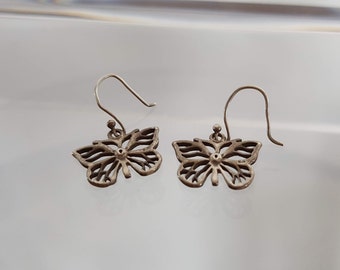 Sterling Silver Butterfly Earrings, Butterfly Earrings, Sterling Butterfly Earrings, Butterfly Jewelry, Butterfly