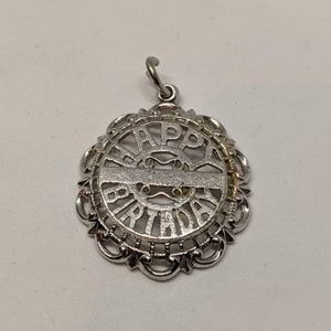 Sterling Silver Happy Birthday Bracelet Charm Pendant