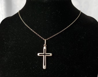 Sterling Silver Cross Pendant, Silver Cross Pendant, Sterling Cross, Cross Pendant, Sterling Silver Chain, Pendant