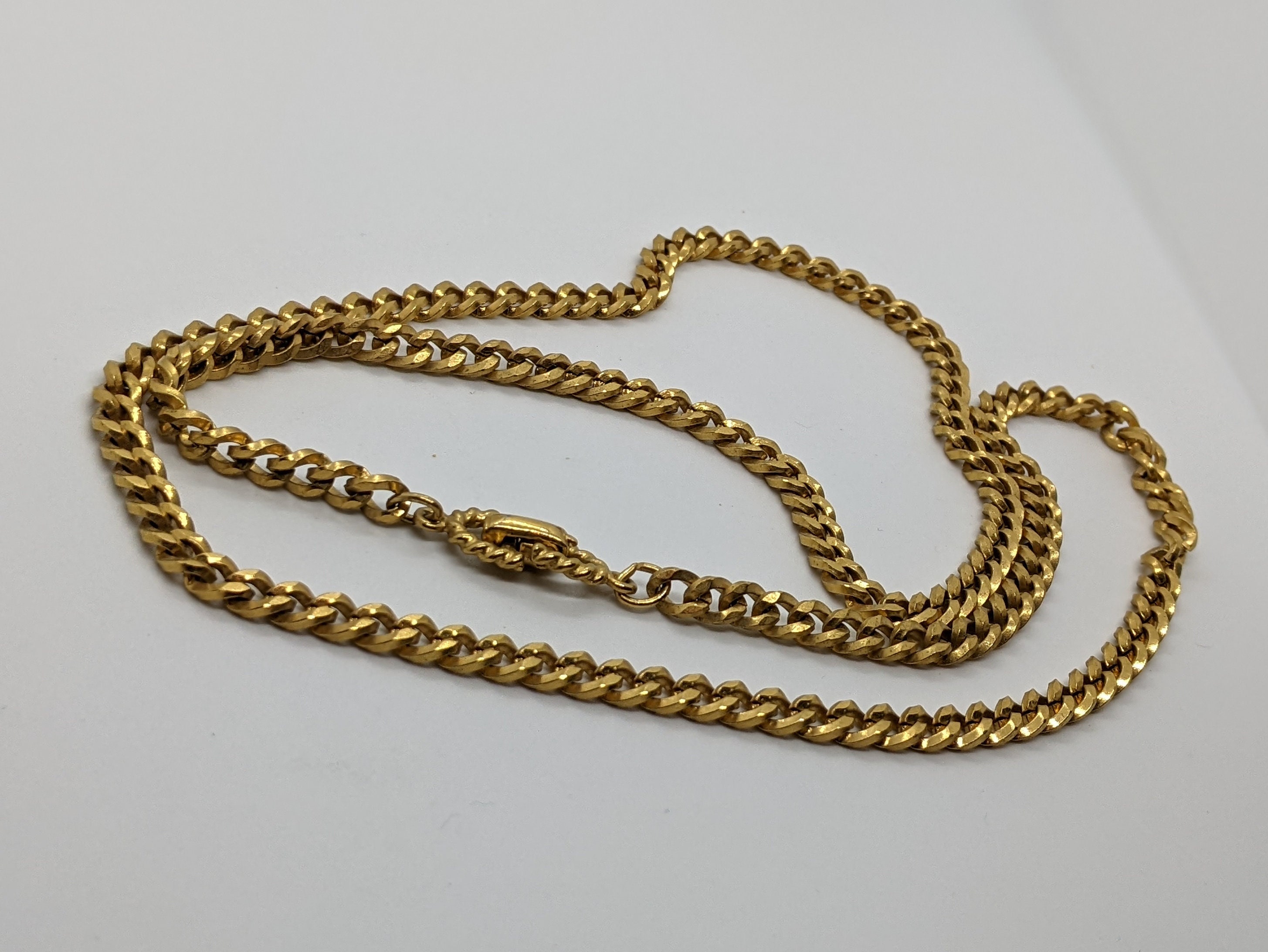 Buy Vintage 24 Inch D orlan Thick Curb Chain Link Necklace Gold