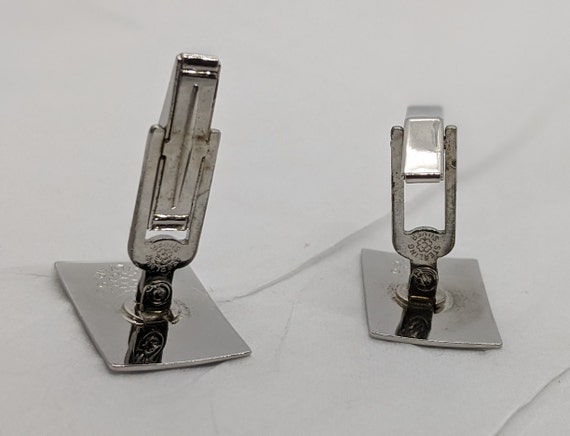 Sterling Silver Rectangular Cuff Links 3/4 Inches… - image 4