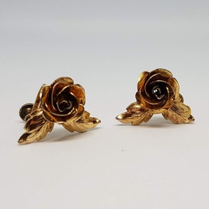 Bond Boyd Sterling Gold Wash Earrings Screw Back