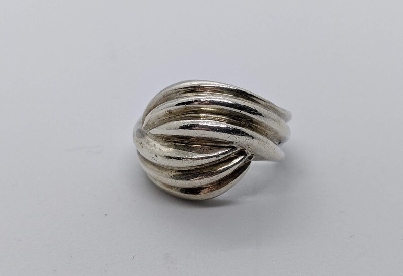 Vintage Chunky Sterling Silver Ring Size 8.25