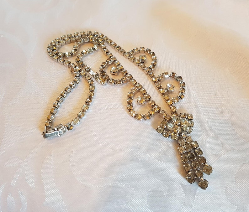 Kramer Jewelry Rhinestone Choker Crystal Necklace Rhinestone Jewelry Kramer Rhinestone Necklace Kramer Wedding Choker Crystal Choker