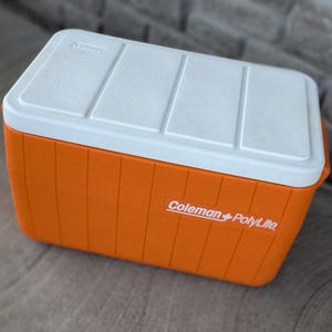 Vintage Coleman Cooler Orange Polylite Model Australia