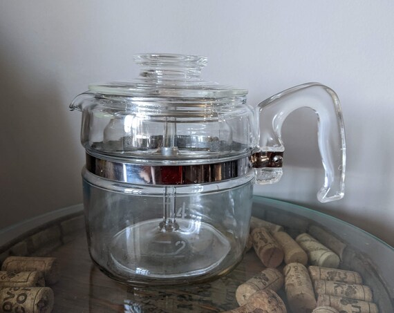Vintage Glass Percolator Stove Top 