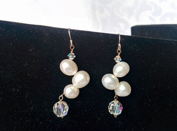 Sterling Silver Freshwater Pearl Necklace Earring… - image 4