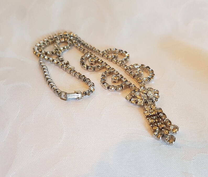 Kramer Jewelry Rhinestone Choker Crystal Necklace Rhinestone Jewelry Kramer Rhinestone Necklace Kramer Wedding Choker Crystal Choker