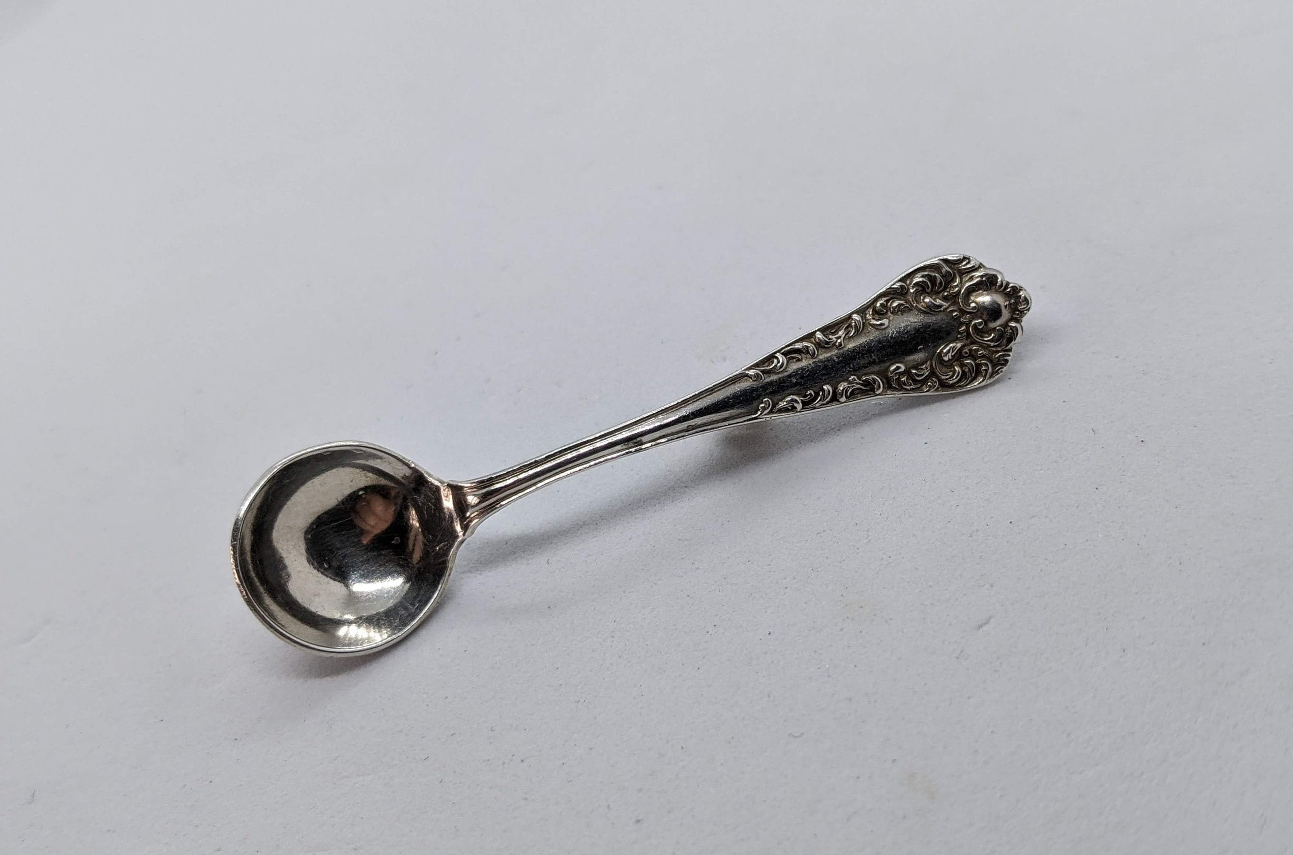 Antique Sterling Silver Salt Spoon Brooch 2 Inches Long Etsy