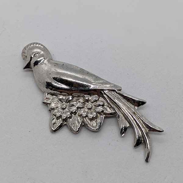 Vintage Coro Sterling Silver Bird Brooch