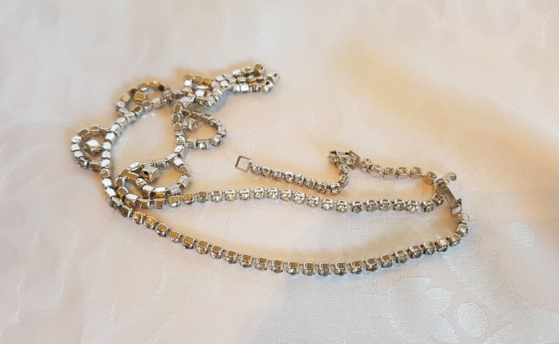 Kramer Jewelry Rhinestone Choker Crystal Necklace Rhinestone Jewelry Kramer Rhinestone Necklace Kramer Wedding Choker Crystal Choker