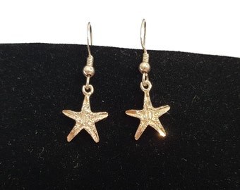 Sterling Silver Starfish Earrings, Sterling Starfish Earrings, Starfish Jewelry, Starfish, Earrings