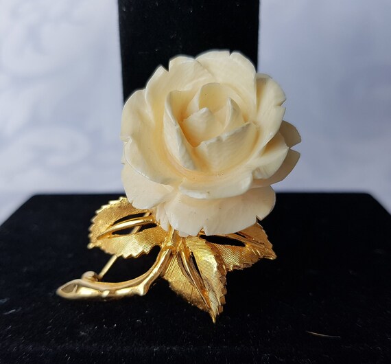 D'Orlan Rose Brooch, D'Orlan Celluloid Rose Brooch