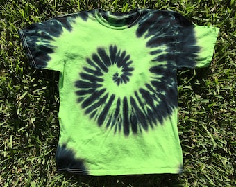 lime green tie dye shirt