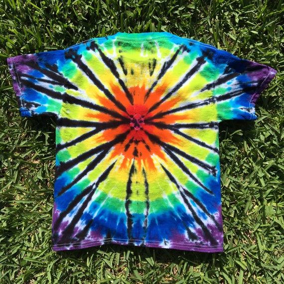 Youth Medium Unisex Crew Rainbow Bullseye Tie Dye camisa negra Rainbow Bullseye Tie Dye Rainbow Tie Dye Tie Dye Bullseye Etsy Espana