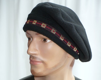 SECOND Men's/Woman's Black Fleece Beret Maltese Cross Trim