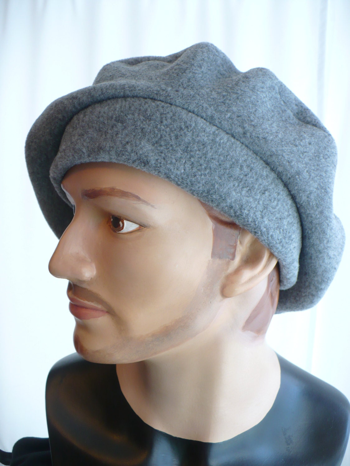 帽子 BERET BROKEN WOOL BROWN HEATHER kinema