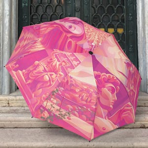 Florence Italy Art Umbrella: ColorMazzle Semi-Automatic Foldable Umbrella