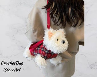 Bolsa de ombro xadrez bicolor – Bolsa transversal xadrez divertida para mulheres