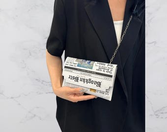 Vintage Newspaper Bag, Newsboy Bag, 1970s Newspaper Bag