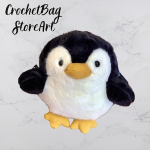 Cute Plush Penguin Crossbody Bag – Soft Cartoon Shoulder Bag, Travel Coin Purse, Kawaii Animal Style, Adorable Birthday Gift for Girls Women