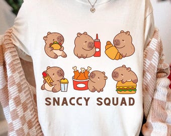 Capybara Food Club PNG: T-Shirt Design, Sublimation Download