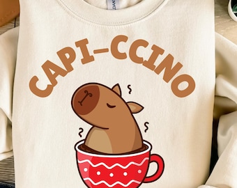 Cute Capybara png | T-shirt Png | Anime Style Shirt | Sublimation design png, Capybara Food Club | Capybara Shirt | Capybara Clipart bundle