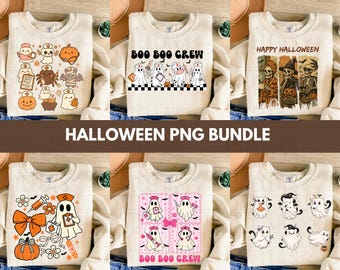 Vintage Halloween Ghost PNG Bundle: Coquette Nurse, Retro Checkered (Digital Download)