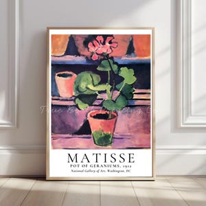 Matisse Pot of Geraniums Print | Fauvism Floral Art (Digital Download)