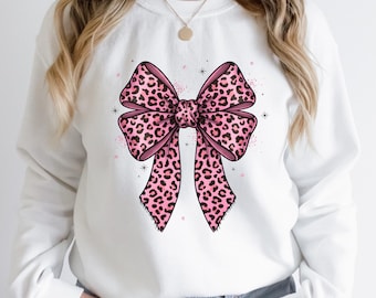 Lazo de leopardo rosa PNG: Diseño de sublimación de lazo femenino y coqueto (descarga digital)