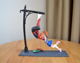 Spiderman and Mary Jane Resin Statue – 3D Printed Fan Art Couple Figure