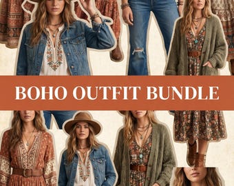 Boho Outfit Bundle, Mystery Box Clothes, Boho Style Clothing Set, Festival Outfit Bundle, Vintage Inspired Looks, Personalized Style Box