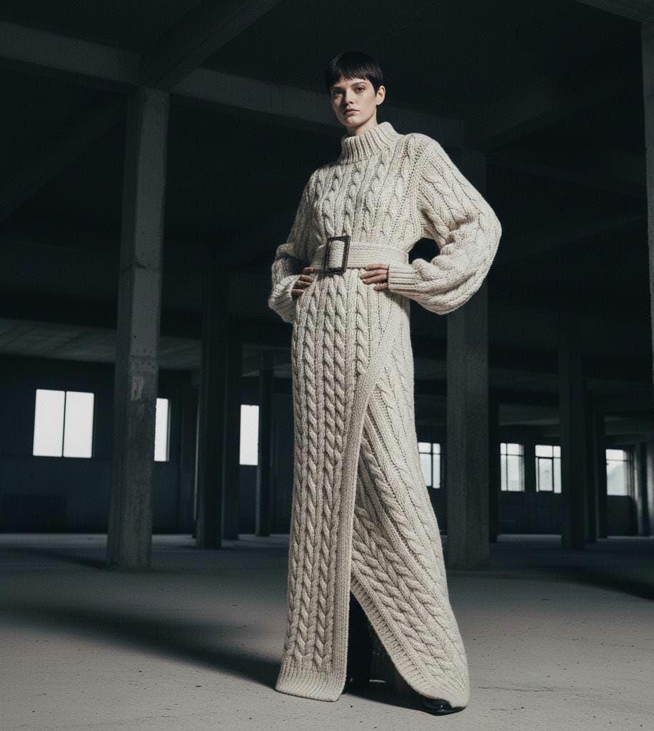 Cable Knit Sweater Maxi Dress - Etsy
