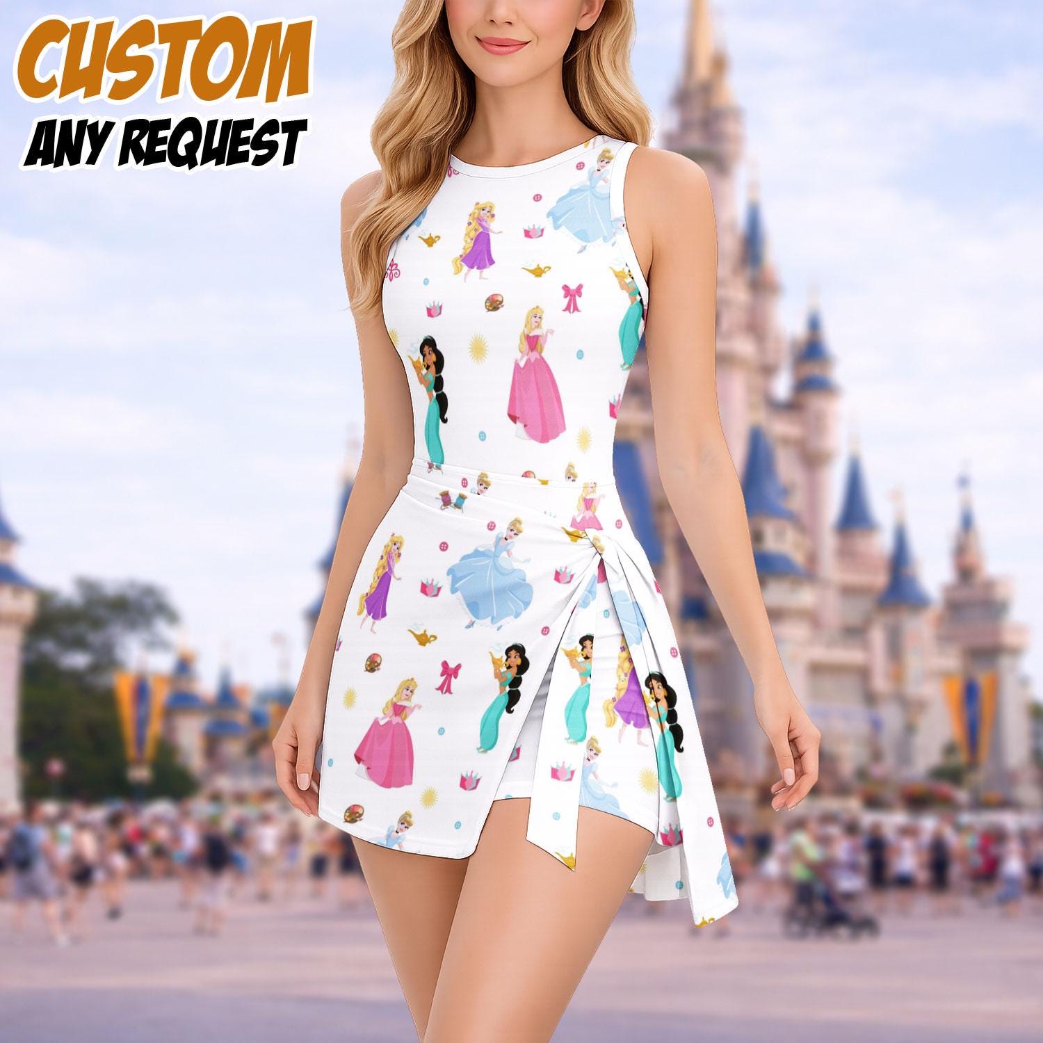 Discover Disney Princess Tennis Dress Skirt, Disney Princess Dress, Disney Athletic Skirt, Disney Tennis Dress Skirt