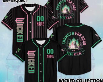 Maglia da baseball Wicked personalizzata, maglietta Elphaba Glinda