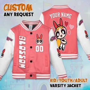 パワーパフガールズ　 アメコミ キャラクター ナイロンジャケット ブロッサム Powerpuff girls coat - Etsy 日本