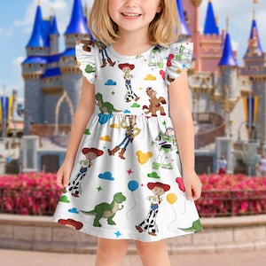 Girls Cartoon Dress - Etsy