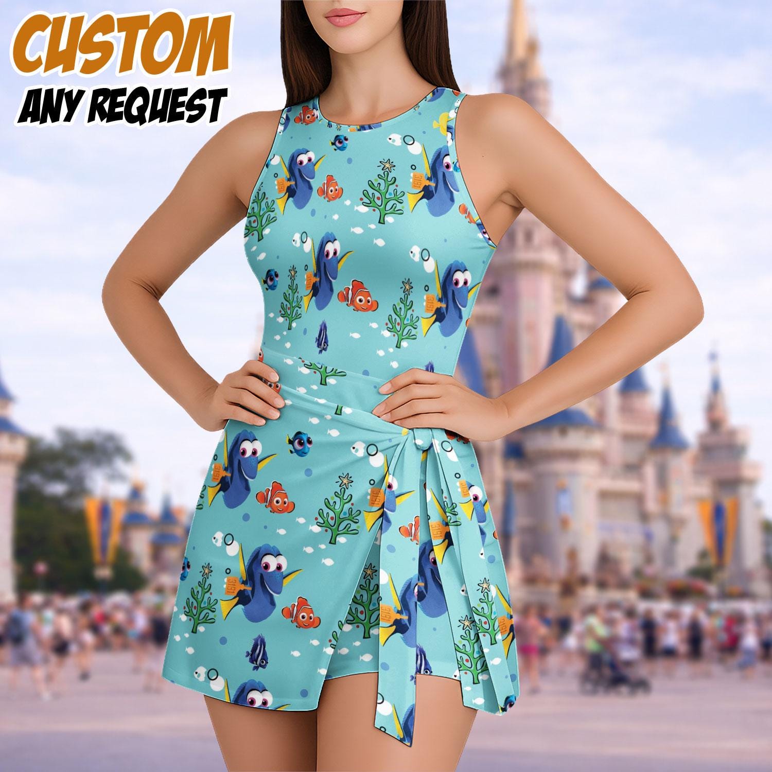 Discover Finding Nemo Tennis Dress Skirt, Disney Nemo Tennis Dress, Finding Dory Summer Trip Tennis Skort, Nemo Gifts, Disneyland Dress for Women