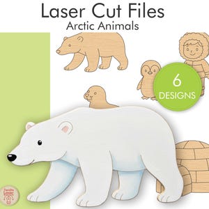 File di animali artici tagliati al laser – Mini pacchetto vettoriale (download digitale)