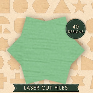 Geometrische Formen Laser Cut Dateien | SVG DXF Vektor Set (Digitaler Download)