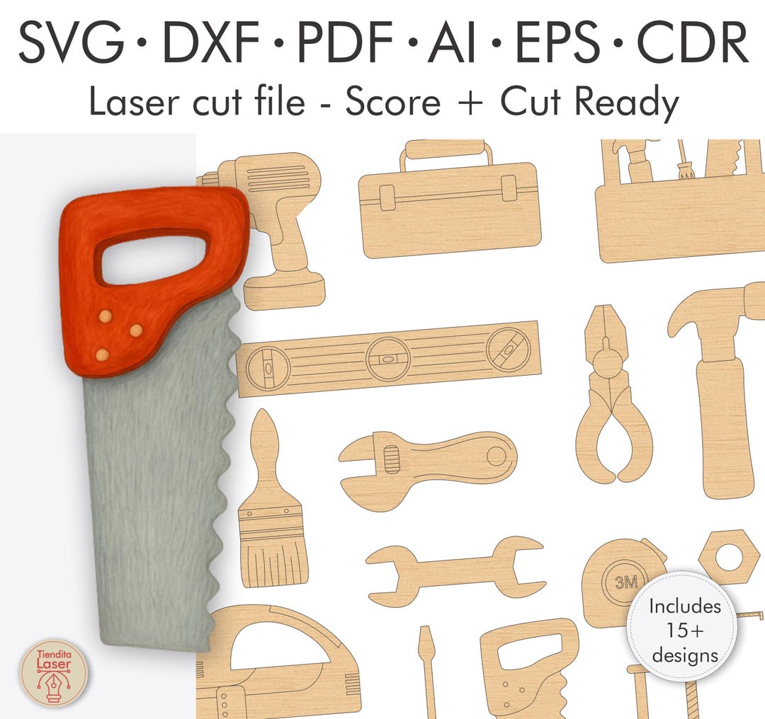 Tools Laser Cut Files | Workshop SVG DXF PDF Bundle - Etsy