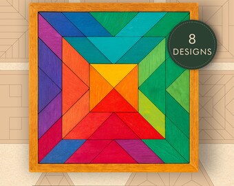 Laser geschnittene Montessori Puzzle Vektor Dateien: Holzspielzeug Vorlagen (SVG DXF Digitaler Download)