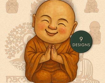 Archivos cortados con láser de Buda Zen / Paquete vectorial Namaste (SVG, DXF, PDF)