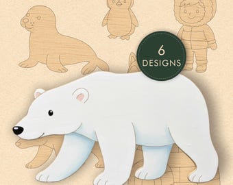 Arctic Animals Laser Cut Files – Mini Vector Pack (Digital Download)