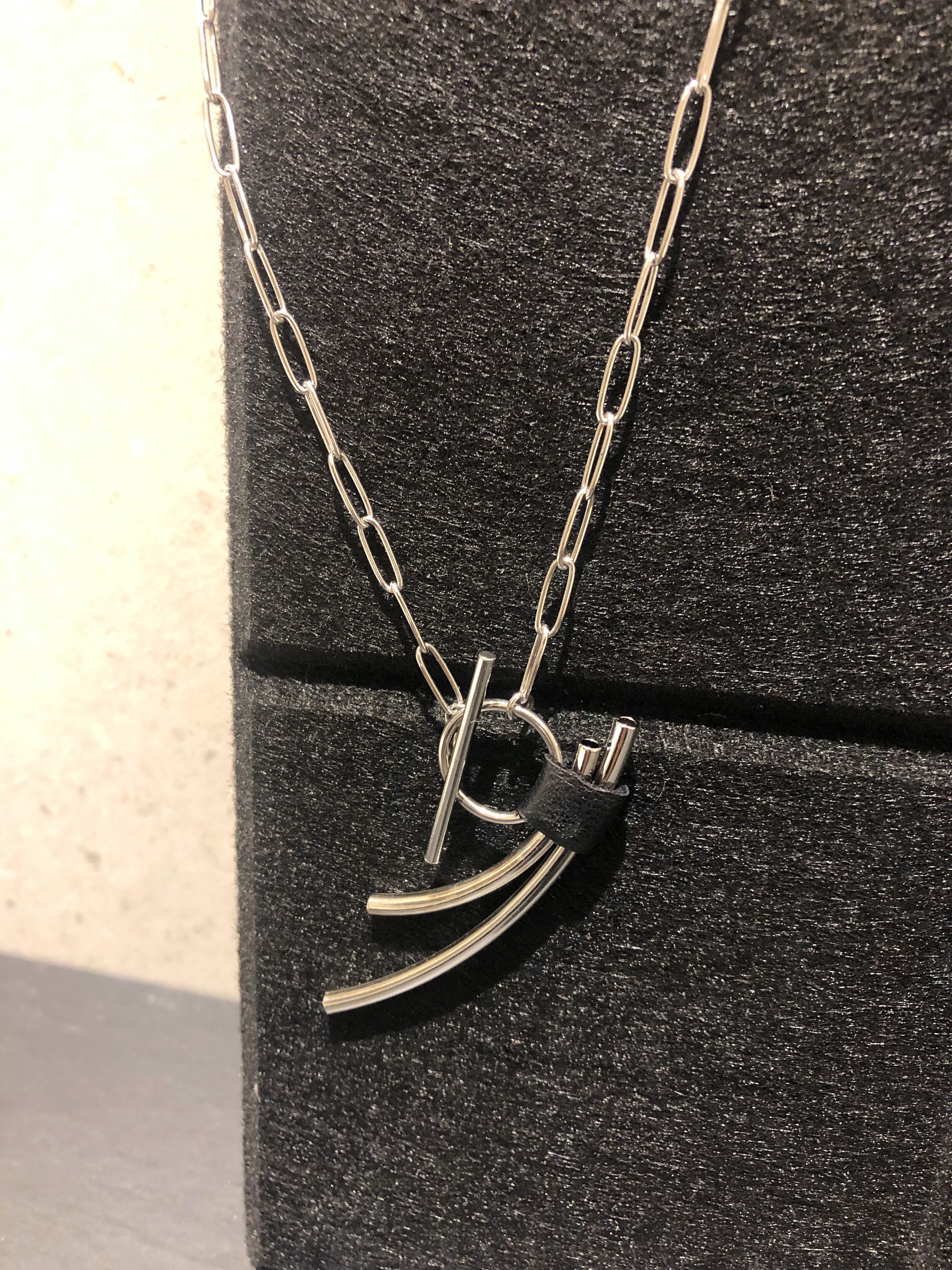 Collana Punk Argento Collana Catena Chunky Paperclip Girocollo Catena Minimalista Collana Gioielli Per Donne E Ragazze Regali