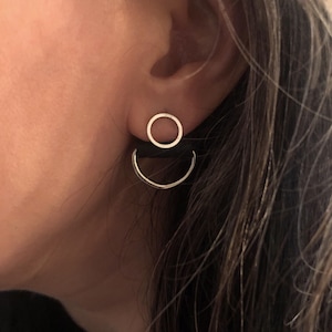 Doppio cerchio Boucle d'oreille